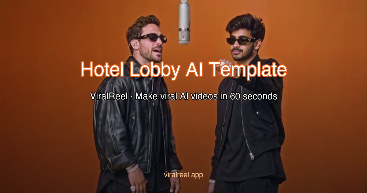 Hotel Lobby AI template preview — two performers in the iconic orange booth